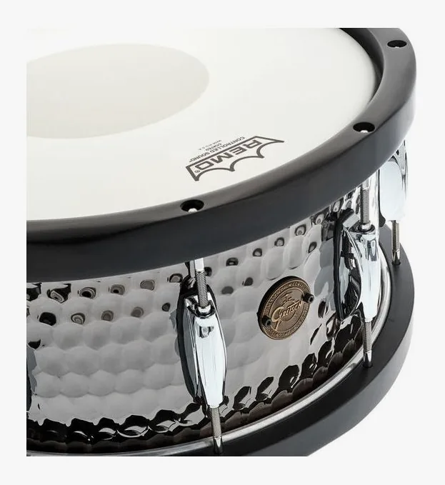 Gretsch Drums 14"x6,5" Black Hammered Sn. WH, vue de près, photo 4