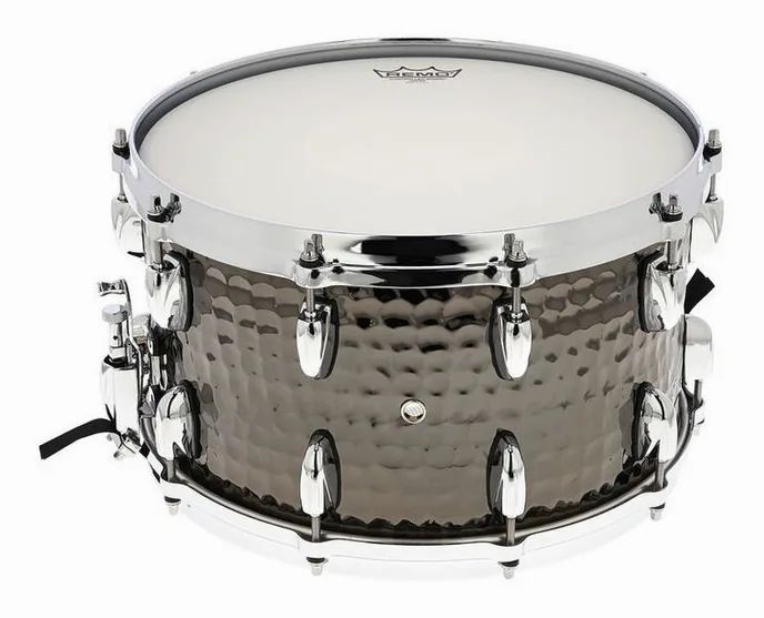 Gretsch Drums 14"x8" Black Hammered Snare, vue de profil, photo 3