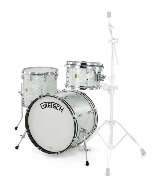 Gretsch Drums Broadkaster 60's Marine Pearl, de face sur fond neutre