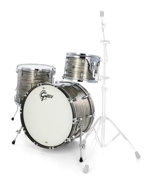 Gretsch Drums Brooklyn Rock Grey Oyster, sur fond neutre