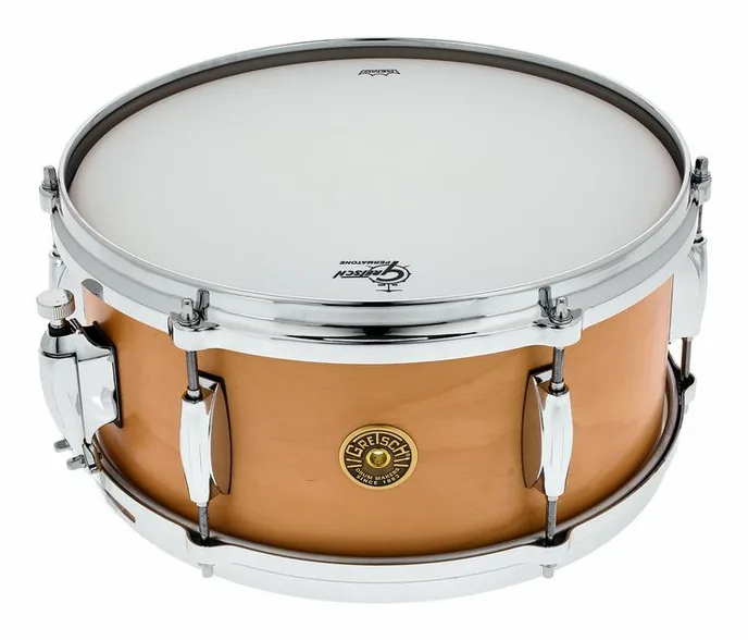 Gretsch Drums 13"x06" USA Custom Snare Drum, de face sur fond neutre