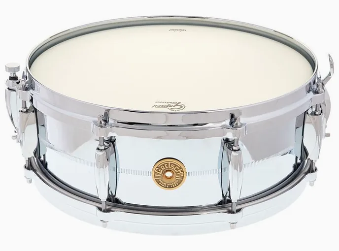 Gretsch Drums 14"x05" Snare Chrome o. Brass, vue de face