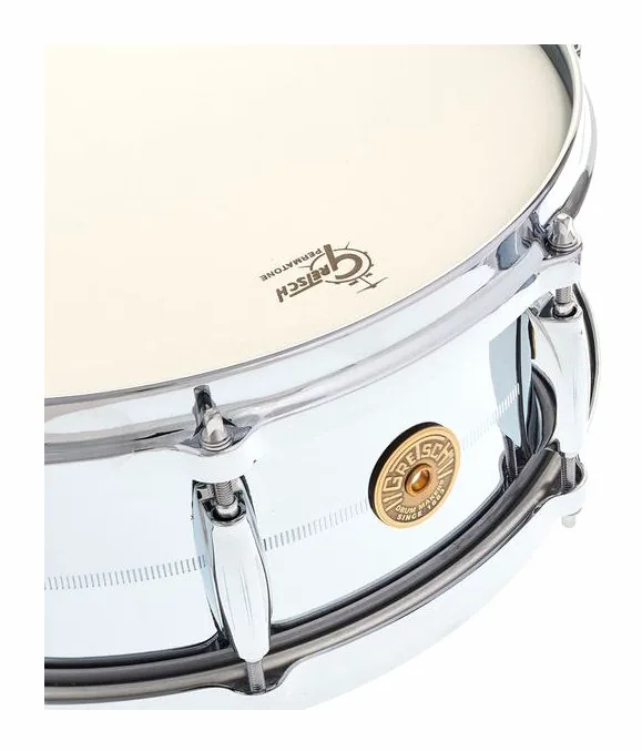 Gretsch Drums 14"x05" Snare Chrome o. Brass, vue de profil, photo 4