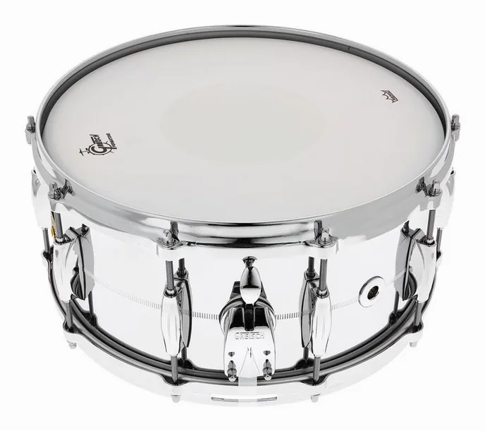 Gretsch Drums 14"x6,5" Snare Chrome o. Brass, vue de près, photo 2