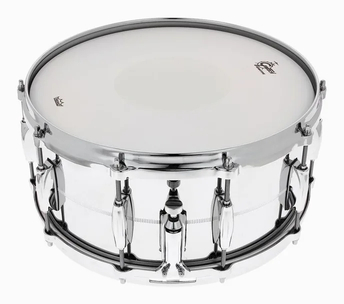 Gretsch Drums 14"x6,5" Snare Chrome o. Brass, vue de face, photo 4