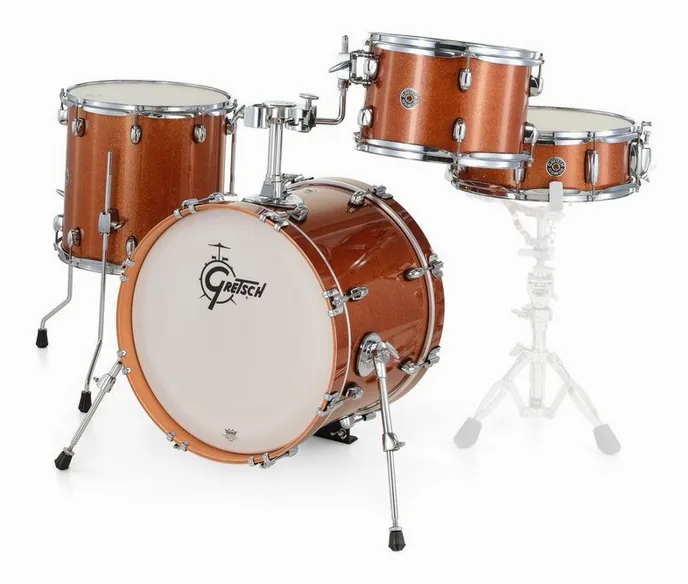 Gretsch Drums Catalina Club Jazz Bronze Spkl, de face sur fond neutre