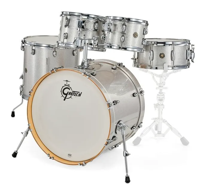 Gretsch Drums Catalina Maple Studio Silv. S., de face sur fond neutre