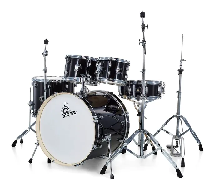 Gretsch Drums Energy Black 22" 5-piece HWP, vue de face