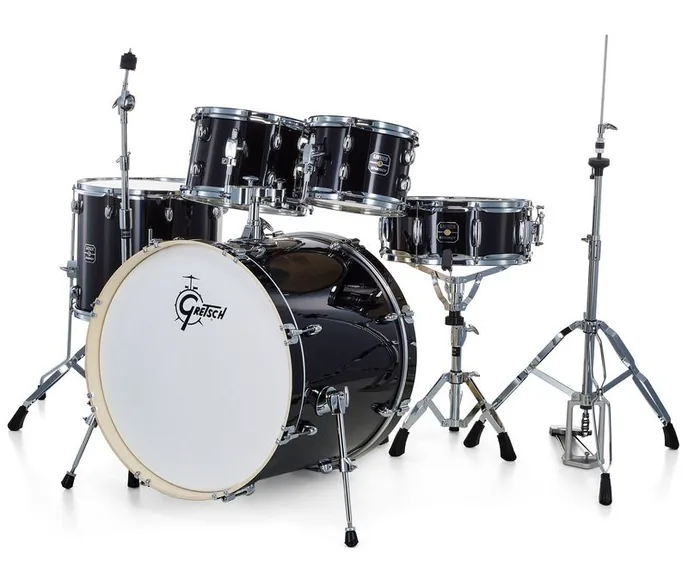 Gretsch Drums Energy Black 4-piece HWP, vue de face