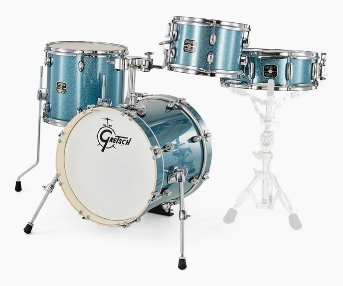 Gretsch Drums Energy Street Set Blue Sparkle, vue de près, de face
