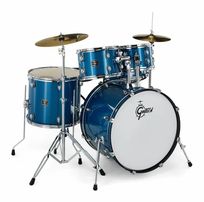 Gretsch Drums Renegade 20" Blue Sparkle, vue de trois quarts, photo 4