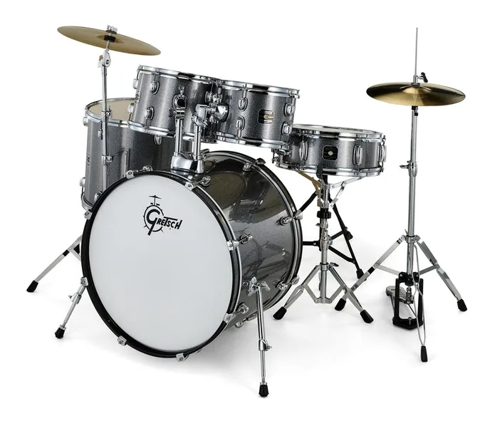 Gretsch Drums Renegade 20" Grey Sparkle, vue de près, de face