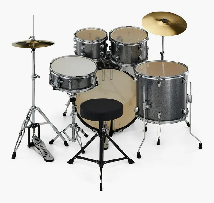 Gretsch Drums Renegade 20" Grey Sparkle, vue de dessus, photo 4