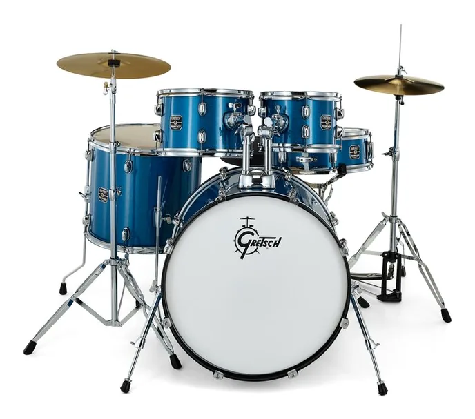 Gretsch Drums Renegade 22" Blue Sparkle, vue de face, photo 2