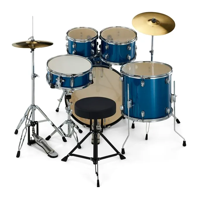 Gretsch Drums Renegade 22" Blue Sparkle, vue de face, photo 4