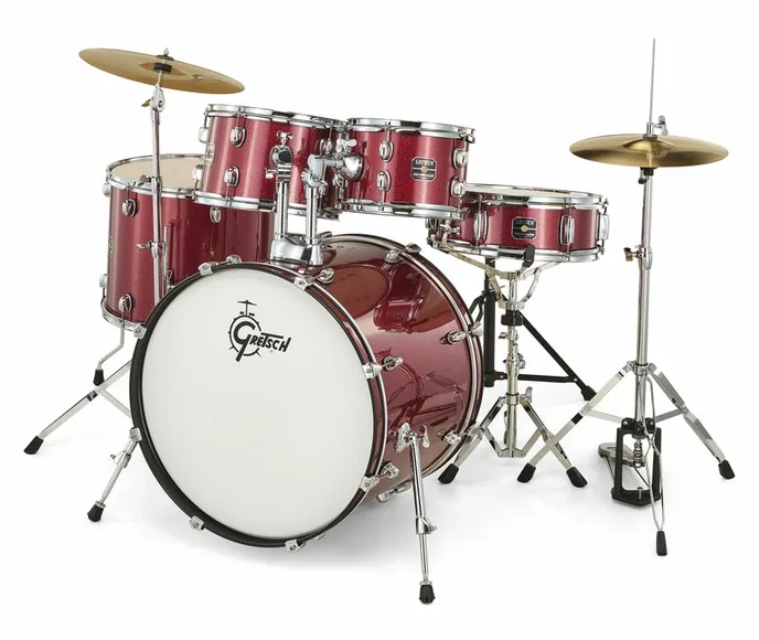 Gretsch Drums Renegade 22" Ruby Sparkle, vue de près, de face