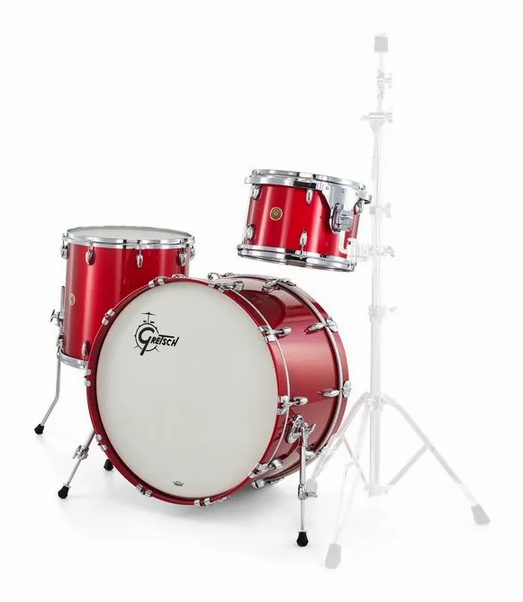 Gretsch Drums US Custom 24 Candy Apple Red, sur fond neutre