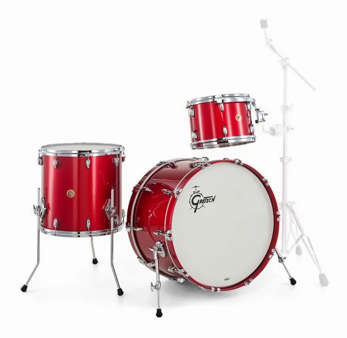 Gretsch Drums US Custom 24 Candy Apple Red, vue de près, photo 3