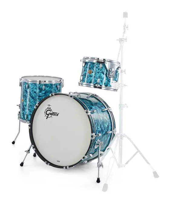 Gretsch Drums US Custom 24 Turquoise Pearl, sur fond neutre
