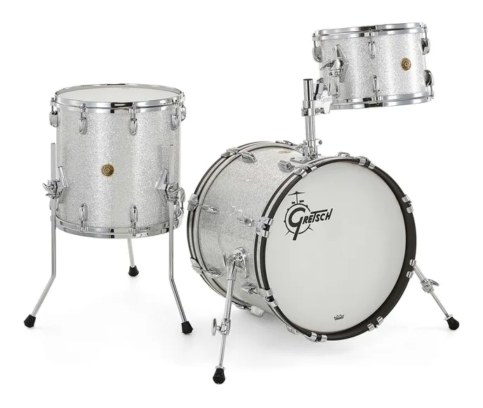 Gretsch Drums USA Custom 18 Silver Sparkle, vue de près, photo 3