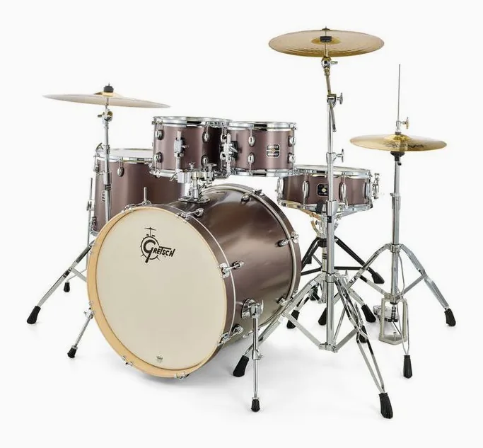 Gretsch Drums Energy Standard Grey Steel, vue de près, de face