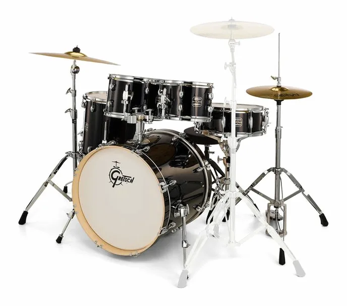 Gretsch Drums Energy Studio Black II, de face sur fond neutre