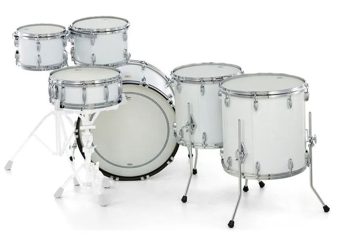 Gretsch Drums US Custom Rock Set White Glass, vue de face, photo 4