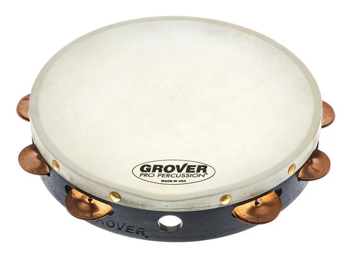Grover Pro Percussion T1/BC Tambourine, de face sur fond neutre