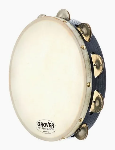 Grover Pro Percussion T1/GS Tambourine, vue de trois quarts, photo 2