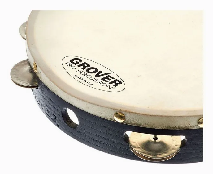 Grover Pro Percussion T1/GS Tambourine, vue de trois quarts, photo 4
