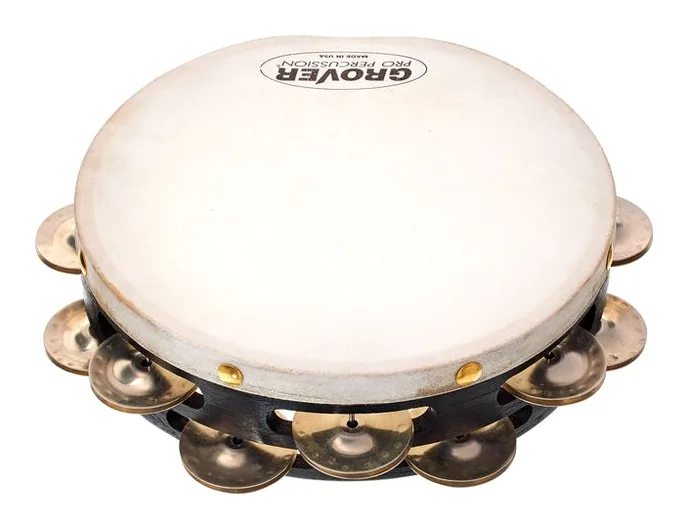 Grover Pro Percussion T2/GS-8 Tambourine, vue de trois quarts, photo 2