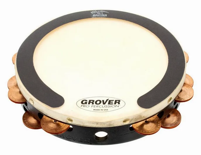 Grover Pro Percussion T2/PhBr Tambourine, vue de profil, photo 3