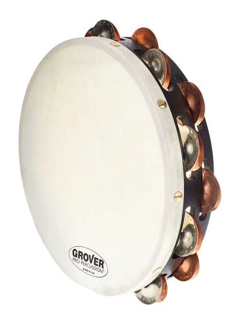 Grover Pro Percussion T2/GsPh Tambourine, vue de trois quarts, photo 2