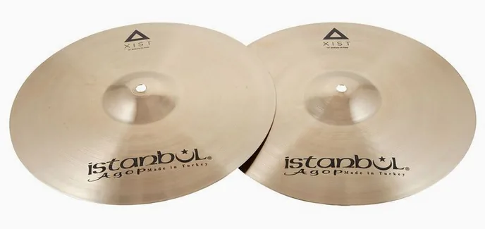 Istanbul Agop 14" Xist Hi-Hat Brilliant, de face sur fond neutre