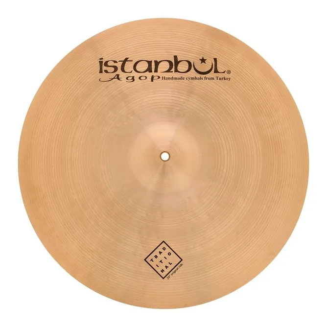Istanbul Agop 20" Traditional Original Ride, sur fond neutre, photo 2