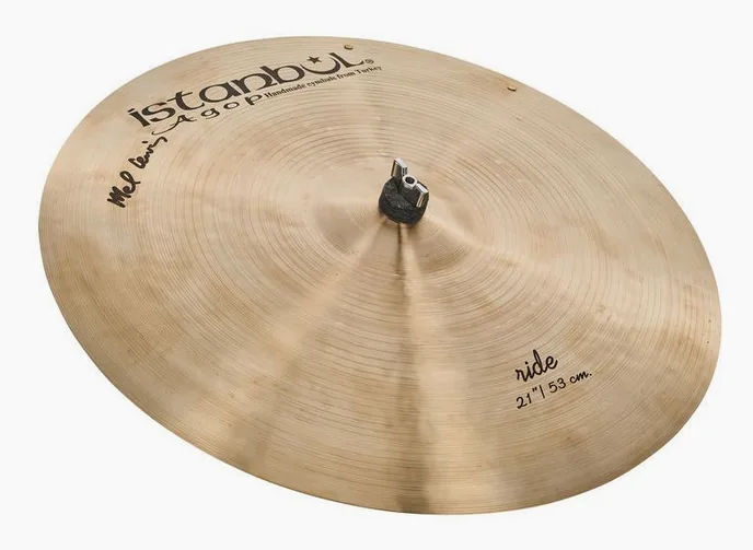 Istanbul Agop 21" Mel Lewis Signature Ride, de face sur fond neutre