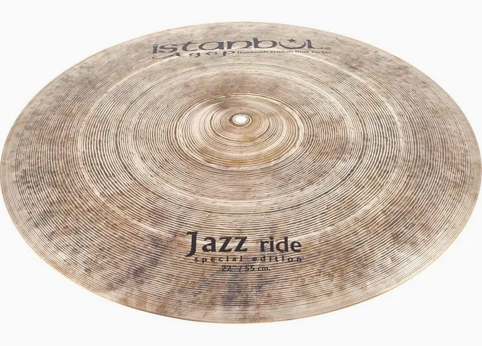 Istanbul Agop 22" Custom Series SE Jazz Ride, de face sur fond neutre