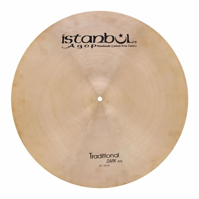 Istanbul Agop 22" Traditional Dark Ride, sur fond neutre, photo 2