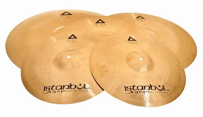 Istanbul Agop Xist Bril.Power Cymbal Set Pro, vue de près, de face