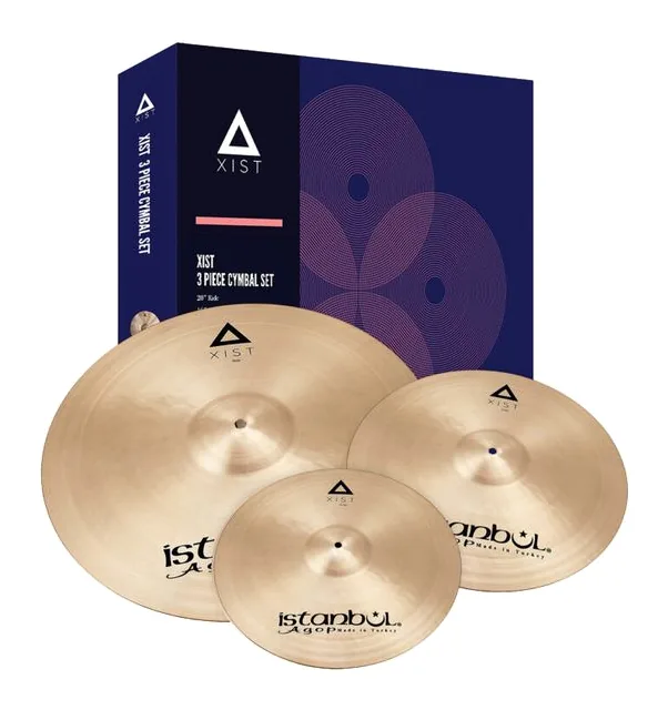 Istanbul Agop Xist Natural Cymbal Set, de face sur fond neutre