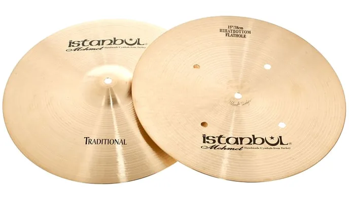 Istanbul Mehmet 15" Flat B Hole Hi-Hat Tradit., vue de dessus, photo 3