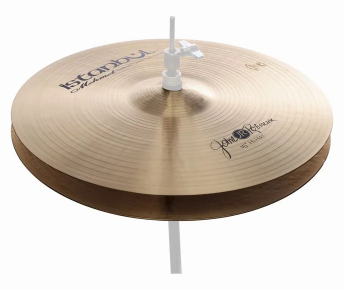 Istanbul Mehmet 15" John Robinson Hi-Hat, de face sur fond neutre