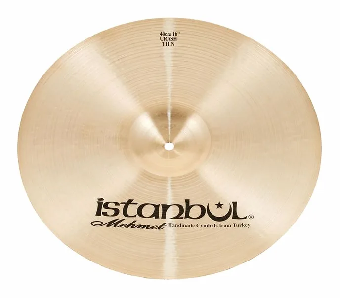 Istanbul Mehmet 16" Thin Crash Traditional, vue de face, photo 2