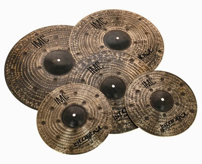 Istanbul Mehmet IMC Dark 4pcs Cymbal Set, vue de près, de face