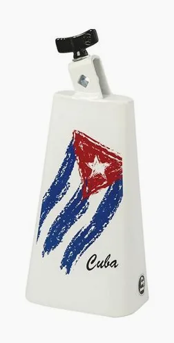 LP 8" Timbale Cowbell Cuban Flag, sur fond neutre