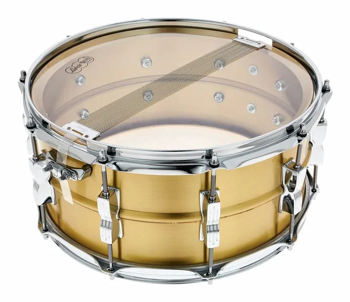 Ludwig 14"x6,5" Acro Brass Snare, vue de face, photo 4