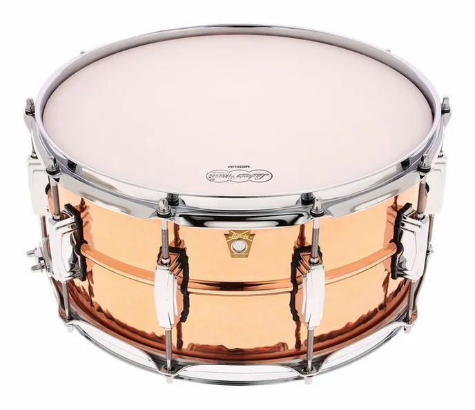 Ludwig 14"x6,5" Hammered Copper Phon., vue de face