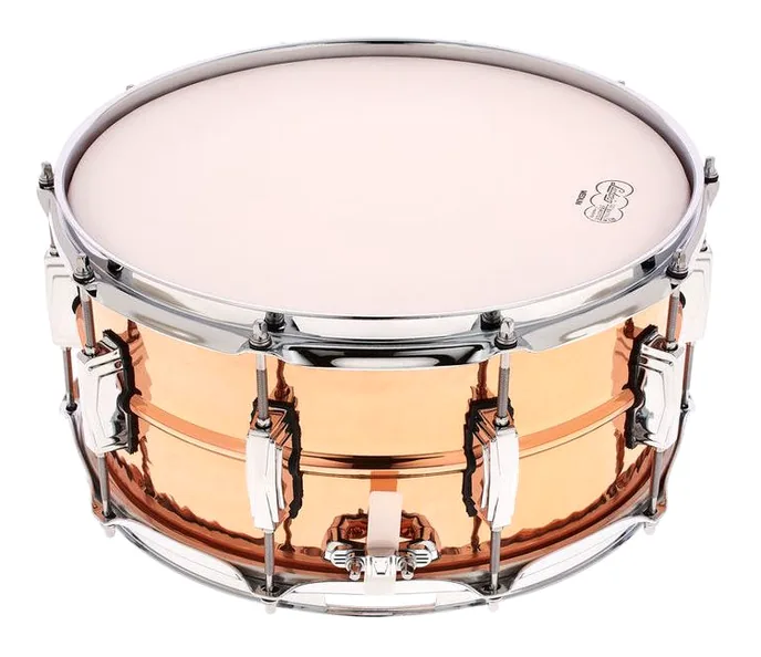 Ludwig 14"x6,5" Hammered Copper Phon., vue de face, photo 2