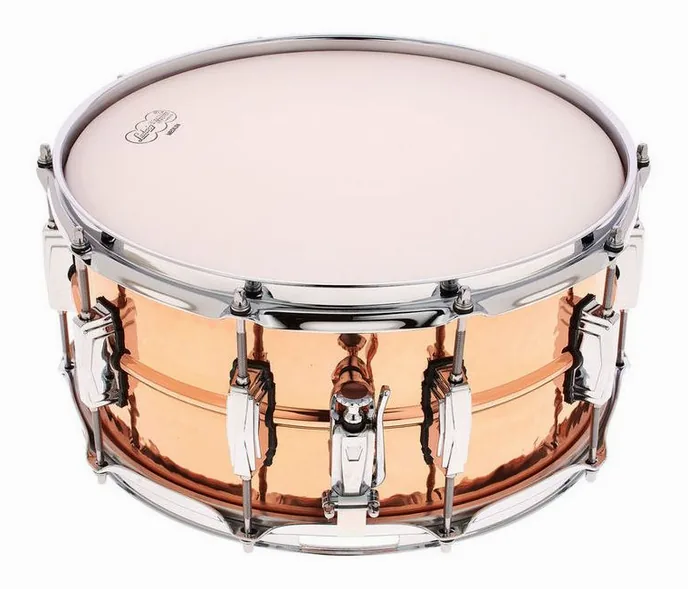Ludwig 14"x6,5" Hammered Copper Phon., vue de près, photo 3