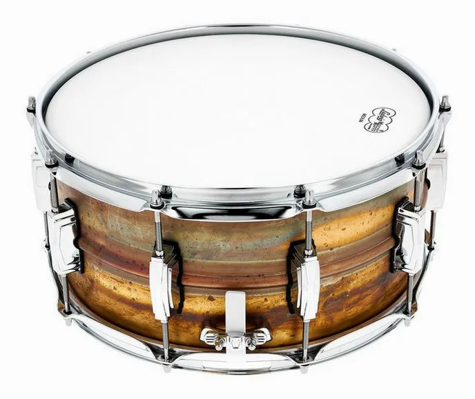 Ludwig 14"x6,5" Raw Brass Phonic, vue de près, photo 2